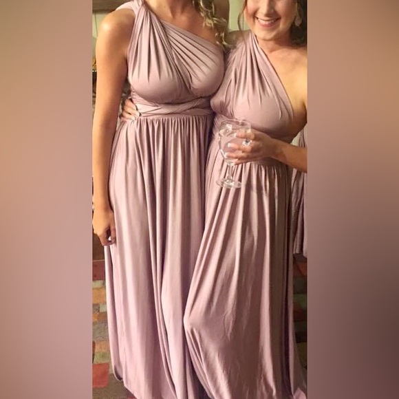 David's Bridal Versa Infinity Mutli Way Dress- Dusty Mauve - Picture 1 of 5